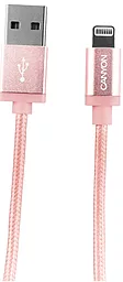 Кабель Canyon USB-A - Lightning 12w 2.4a 1м cable Rose/Gold (CNS-MFIC3RG) - фото Кабель Canyon USB-A - Lightning 12w 2.4a 1м cable Rose/Gold (CNS-MFIC3RG)