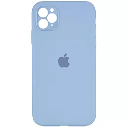 Чехол Silicone Case Full Camera Square для Apple iPhone 11 Pro Max Lilac Blue