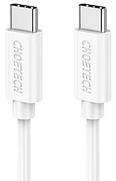 Кабель USB PD Choetech 25W 5A USB Type-C - Type-C Cable White (CC0002-WH)