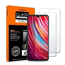 Защитное стекло Spigen Slim для Xiaomi Redmi Note 8 Pro Clear (AGL00390)