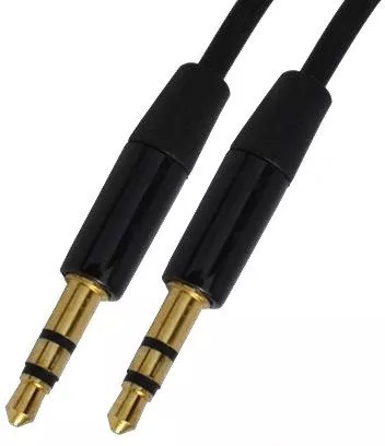 Аудио кабель TCOM Easy AUX mini Jack 3.5mm M/M Cable 2 м black - фото 1