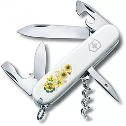 Мультитул Victorinox Spartan Ukraine (1.3603.7_T1050u) White Цветы - фото Мультитул Victorinox Spartan Ukraine (1.3603.7_T1050u) White Цветы