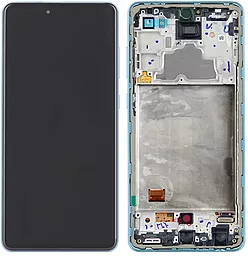 Дисплей Samsung Galaxy A72 A725, Galaxy A72 5G A726 з тачскріном і рамкою, (OLED), Awesome Blue