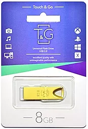 Флешка T&G 8GB 117 Metal Series USB 2.0 (TG117GD-8G) Gold
