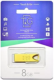 Флешка T&G 8GB 117 Metal Series USB 2.0 (TG117GD-8G) Gold - фото Флешка T&G 8GB 117 Metal Series USB 2.0 (TG117GD-8G) Gold