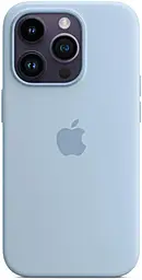 Чохол Silicone Case Full with MagSafe and SplashScreen для Apple iPhone 14 Pro Max Sky - фото Чохол Silicone Case Full with MagSafe and SplashScreen для Apple iPhone 14 Pro Max Sky