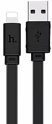 Кабель Hoco X5 Bamboo USB-A - Lightning 12w 2.4a 1м cable Black