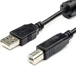 Кабель (шлейф) Atcom USB 2.0 AM/BM 1.5м черный (5474) - фото Кабель (шлейф) Atcom USB 2.0 AM/BM 1.5м черный (5474)
