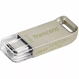 Флешка Transcend 16GB JetFlash 850 Metal USB 3.1 Type-C (TS16GJF850S) - мініатюра 2
