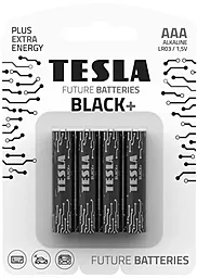 Батарейки Tesla AAA / LR03 Black+ 4шт 1.5 V