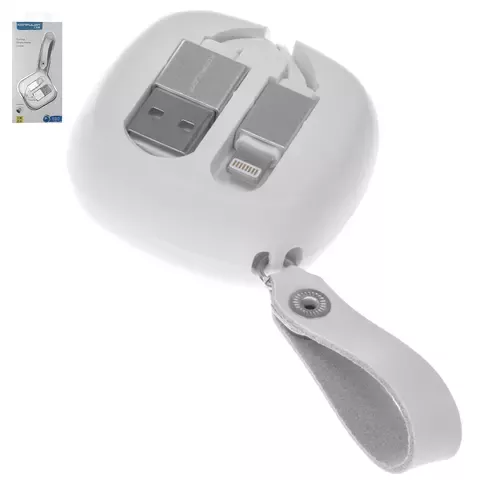 Кабель Konfulon S80 USB-A - Lightning 10w 1м cable White - фото 1