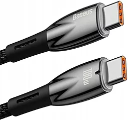 Кабель Baseus Glimmer USB Type-C - Type-C 100w 5a 1м PD cable Black (CADH000701) - миниатюра 2 Кабель Baseus Glimmer USB Type-C - Type-C 100w 5a 1м PD cable Black (CADH000701) - миниатюра 2