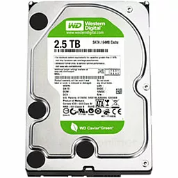 Жесткий диск Western Digital 2.5TB Cavier Green SATAIII (WD25EZRX) - фото Жесткий диск Western Digital 2.5TB Cavier Green SATAIII (WD25EZRX)