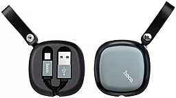 USB Кабель Hoco U33 Retractable Cord Reel micro USB Cable Black - мініатюра 5