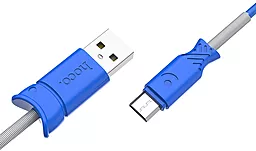 Кабель Hoco X24 Pisces USB-A - micro USB 12w 2.4a 1м cable Blue - мініатюра 2 Кабель Hoco X24 Pisces USB-A - micro USB 12w 2.4a 1м cable Blue - мініатюра 2
