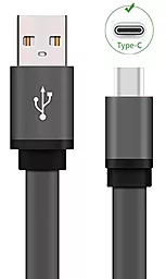 USB Кабель Siyoteam Type-C Short Flat Cable Full Black