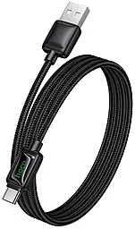 Кабель Hoco U146 USB-A - Type-C 15w 3a 1.2м cable Black - мініатюра 2