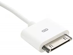 Аудио кабель ExtraDigital Aux mini Jack 3.5 mm - Apple 30-pin M/M Cable 1.5 м white (KBA1653) - миниатюра 3