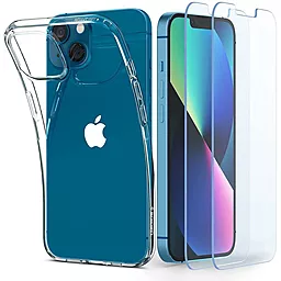 Чехол + Защитное стекло от Spigen для iPhone 13 mini - Crystal Pack (Защитное стекло 2шт), (ACS03639)	