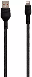Кабель XO NB55 USB-A - Lightning 12w 5a 1м cable Black - фото Кабель XO NB55 USB-A - Lightning 12w 5a 1м cable Black