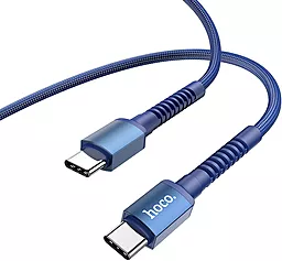 Кабель Hoco X71 Espesial USB Type-C - Type-C 60w 3a 1м PD cable Blue