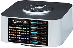 Зарядна станція Mechanic X-Power Plus 200w PD/QC 5xUSB-C/5cUSB-A ports fast charger grey - фото Зарядна станція Mechanic X-Power Plus 200w PD/QC 5xUSB-C/5cUSB-A ports fast charger grey