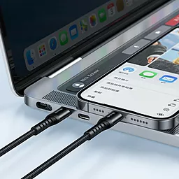 Кабель McDodo USB Type-C - Lightning 36w 3a 1м PD сable Black (CA-5631) - миниатюра 7 Кабель McDodo USB Type-C - Lightning 36w 3a 1м PD сable Black (CA-5631) - миниатюра 7