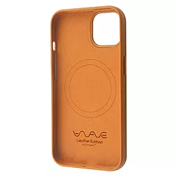 Чехол Wave Premium Leather Edition Case with MagSafe для Apple iPhone 13 Orange - миниатюра 2