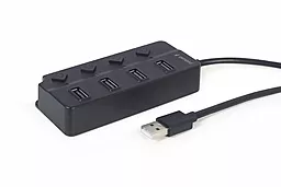 USB-A хаб Gembird 4-in-1 black (UHB-U2P4P-01) - фото USB-A хаб Gembird 4-in-1 black (UHB-U2P4P-01)