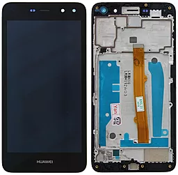 Дисплей Huawei Y5 2017, Y5 III, Y5 3, Y6 2017, Nova Young, Honor 6 Play с тачскрином и рамкой, Black