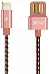 Кабель Remax Metal Serpent USB-A - Lightning 12w 2.4a 1м cable Rose/Gold (RC-080i) - фото Кабель Remax Metal Serpent USB-A - Lightning 12w 2.4a 1м cable Rose/Gold (RC-080i)