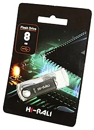 Флешка Hi-Rali Shuttle Series 8GB USB 2.0 (HI-8GBSHSL) Silver - фото Флешка Hi-Rali Shuttle Series 8GB USB 2.0 (HI-8GBSHSL) Silver