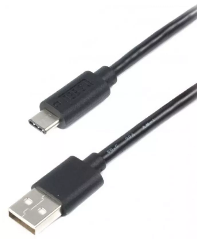 Кабель Cablexpert USB-A - Type-C 12w 2.4a 0.5м cable Black (CCP-USB2-AMCM-0.5м) - фото 1