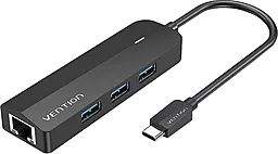 Мультипортовый USB Type-C хаб Vention 5-in-1 black (TGPBB) - фото Мультипортовый USB Type-C хаб Vention 5-in-1 black (TGPBB)