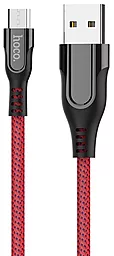 Кабель Hoco U54 Advantage USB-A - micro USB 12w 2.4a 1.2м cable Red - фото Кабель Hoco U54 Advantage USB-A - micro USB 12w 2.4a 1.2м cable Red