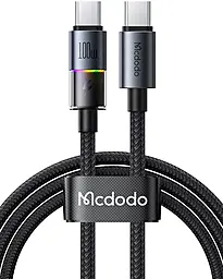 USB PD кабель McDodo USB Type-C - Type-C 100w 5a 1.2m Cable with 7 Colorful Lights Black (CA-8200) - фото USB PD кабель McDodo USB Type-C - Type-C 100w 5a 1.2m Cable with 7 Colorful Lights Black (CA-8200)