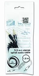 Аудіо кабель Cablexpert AUX mini Jack 3.5mm M/M Cable 1.8 м black (CCA-405-6) - мініатюра 3