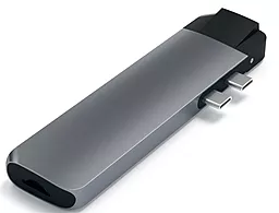 Мультипортовый USB Type-C хаб Satechi USB-C -> HDMI/USB 3.02/USB Type-C/ Ethernet/Card Reader Space Gray (ST-TCPHEM) - миниатюра 2