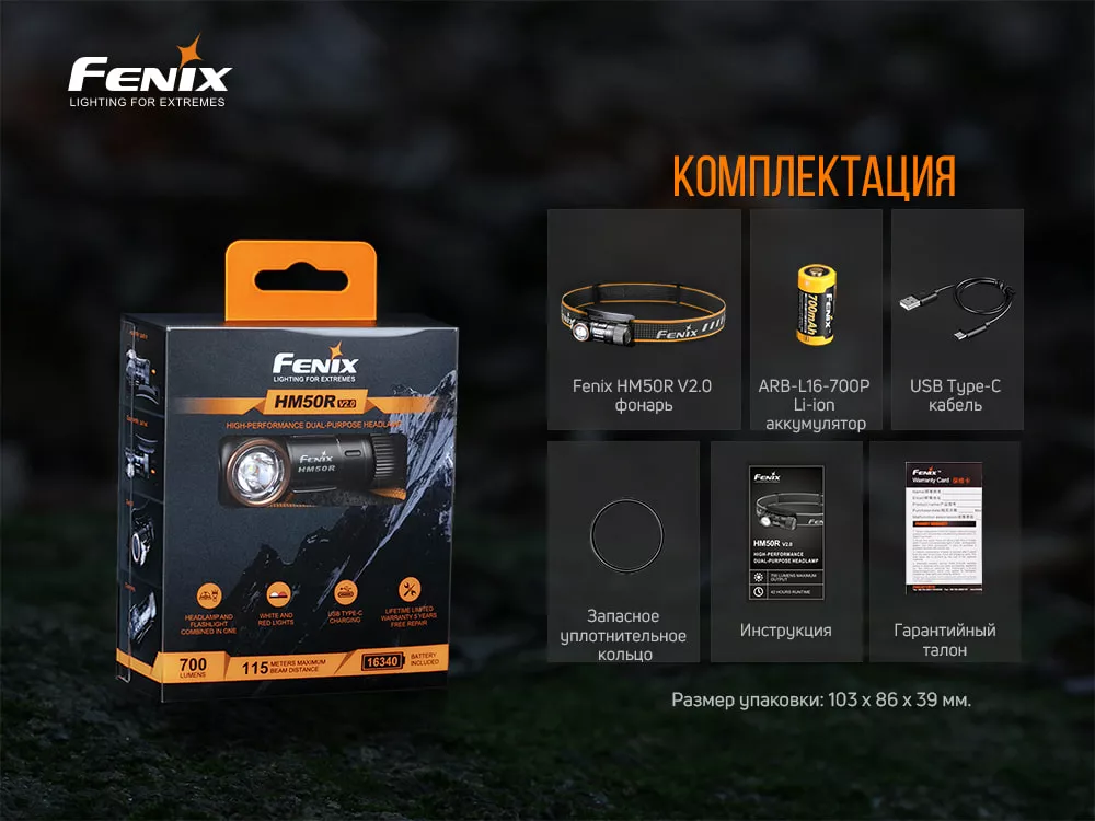 Налобний ліхтарик Fenix HM50R V2.0 (1x16340) - фото 19