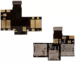Шлейф HTC Desire 200 Dual Sim c коннектором SIM-карты и карты памяти Original