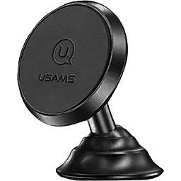 Тримач магнітний Usams US-ZJ023 Magnetic Car Holder Black - фото Тримач магнітний Usams US-ZJ023 Magnetic Car Holder Black