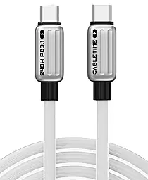 Кабель Cabletime USB Type-C - Type-C 240w 5a 1м PD cable White (CU07H) - фото Кабель Cabletime USB Type-C - Type-C 240w 5a 1м PD cable White (CU07H)