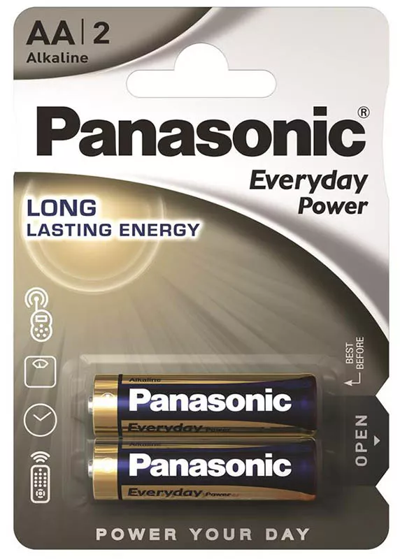 Батарейка Panasonic AA (R6) Everyday Power 2шт (LR6REE/2BR) - фото 1