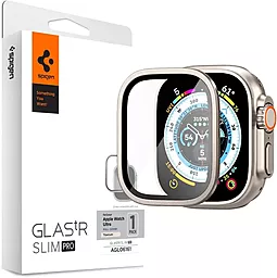 Захисне скло Spigen для Apple Watch Ultra (49mm) - Glas.tR Slim Pro (1шт), Titanium (AGL06161)