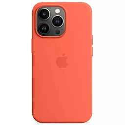 Чехол Silicone Case Full with MagSafe and SplashScreen для Apple iPhone 13 Pro Nectarine - фото Чехол Silicone Case Full with MagSafe and SplashScreen для Apple iPhone 13 Pro Nectarine