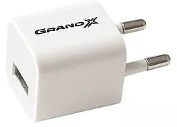 Сетевое зарядное устройство Grand-X 1a home charger white (CH-655)
