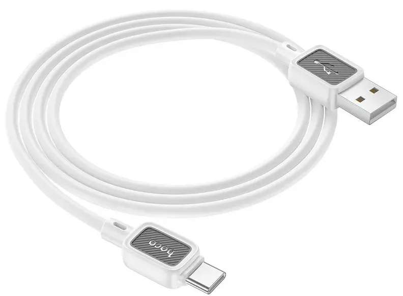 Кабель Hoco X108 Benefit USB-A - Type-C 15w 3a 1м cable White - фото 3