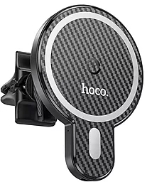 Тримач з бездротовою зарядкою, магнітний Hoco CA85 Wireless Charger Car Holder Black - фото Тримач з бездротовою зарядкою, магнітний Hoco CA85 Wireless Charger Car Holder Black