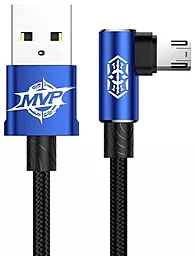 Кабель Baseus MVP Elbow USB-A - micro USB 12w 2.4a 2м cable Blue (CAMMVP-B03) - фото Кабель Baseus MVP Elbow USB-A - micro USB 12w 2.4a 2м cable Blue (CAMMVP-B03)