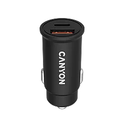 Автомобильное зарядное устройство Canyon 30w PD USB-C/USB-A ports car charger black (CNS-CCA20B03)